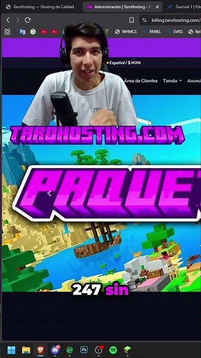 Create your own 24/7 Minecraft server with TaroHosting! Easy and fast! #shorts