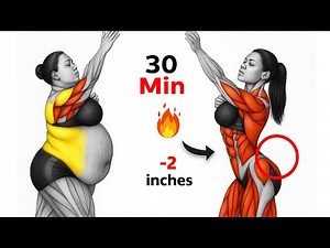 Best 30-Min Standing Workout for Hanging Belly | Easy Fat-Burning Exercises for Women 🔥
