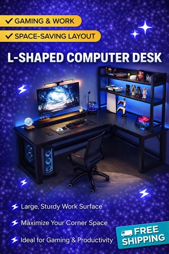L-Shaped Desk Setup & Organization Tips