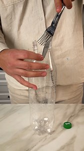 DIY plastic bottle into cutlery holder | Beamish