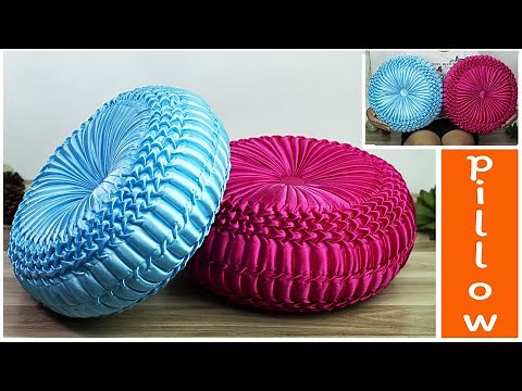 DIY Decorating ideas |Smocked Pillow Cover design | Round pillow smocking Shape Cushion cover design