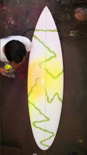 Hawaii Surfboard Airbrush Art with Gavin #shorts