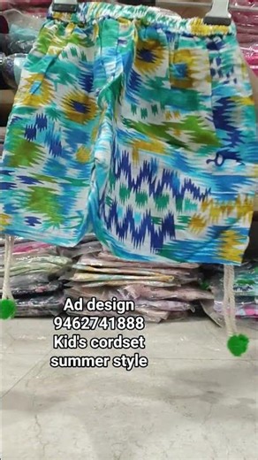 Colorful Kids Co-ord Set Trendy Summer Outfit for Girls | Sleeveless Peplum Top + Shorts