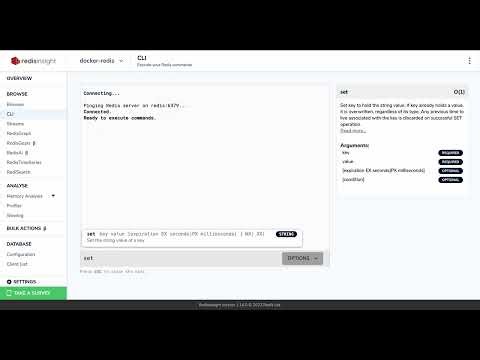 Run Redis query through Redis Insight