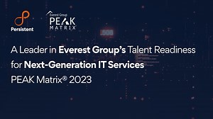 We are excited to share that Persistent has been named a Leader in Everest Group's Talent Readiness for Next-generation IT Services PEAK Matrix® Assessment 2023 report. This is a recognition of our strong talent capabilities, next-generation ready resources, comprehensive L&D programs, and our ability to leverage analytics solutions throughout the talent management process to accelerate data-driven decision-making. Read more here: https://bit.ly/41C8WAb #TalentReadiness #Recognition #EverestGrou
