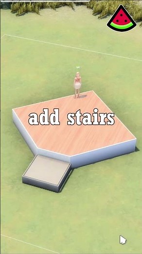 How to add stairs on Diagnonal platform #sims4ideas #sims4platform #diagonalstairs