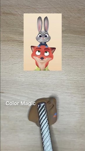 Color Mixing Zootopia Rabbit+Fox #shorts #colormixing #zootopia #zootopia2 #rabbit #fox