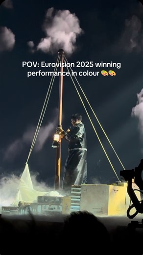 JJ from Austria 🇦🇹 won Eurovision 2025 in black and white. Here’s a peek of the colours of his performance! 🎨🎨🎨 #eurovisionwinner #jj #wastedlove #austria #Basel2025 #RoadToEurovision #eurovision #esc #eurovision2025 #esc2025 #eurovisionsongcontest #eurovisionsongcontest2025 #switzerland #basel #12points #unitedbymusic #basel #basilea #Schweiz #suisse #svizzera #basilea #sweden #finland #malta #norway #italy #ukraine #greece #albania #france | ESCplus