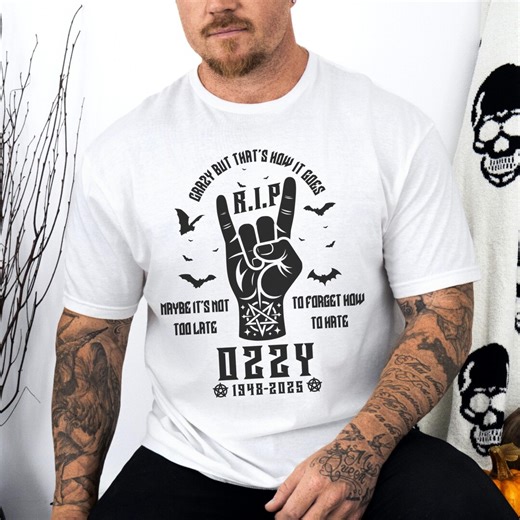 R.I.P Ozzy T-shirt- Ozzy Tribute Tee, Heavy Metal Tshirt, Metal Music Lover Gift, Black Sabbath Top, Metal Hands Shirt - Etsy