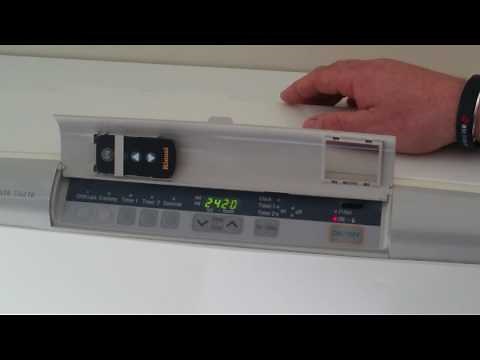 How to operate the control panel on a Rinnai Energysaver gas heater