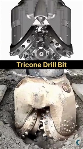 How to Drill Through Solid Rock! 🪨 (Tricone Drill Bit) #shorts