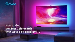Govee Envisual TV Backlight T2 with Dual Cameras, 16.4ft RGBIC Wi-Fi LED Backlights for 75-85 inch TVs, Double Light Beads, for Home Decorations, Smart App Control, Music Sync