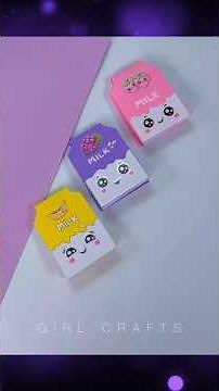 Cutest Kawaii Mini Milk Notebooks🥛🍓🍇🍌