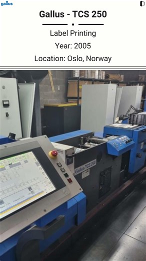 🔥 Gallus TCS 250 Label Printing Machine Available for Sale @Machinedalal