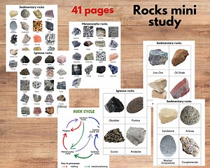Rock Mini Study, Rock Cycle and Main Groups of Rocks Three Part Cards, Montessori Material, Homeschool Learning Pack, Rock Observation, STEM - Etsy