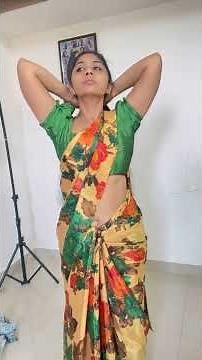 Saree romance | Navel kiss | Navel press | Couple love making | Couple romance in saree | Aunty hot