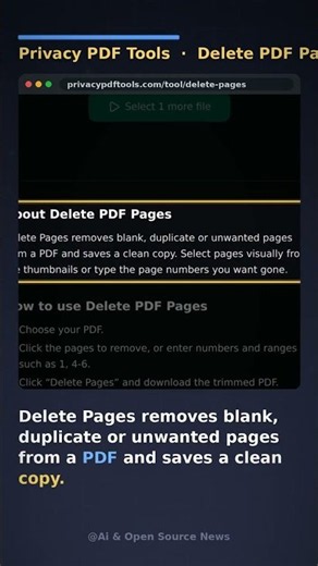 Delete PDF Pages Online Without Uploading Files | Privacy PDF Tools #Shorts
