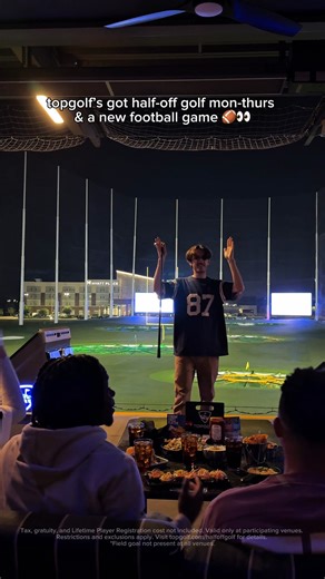 147K views | Topgolf has football? YUP! Golf is half off Mon-Thurs? YUP! | Topgolf | Facebook