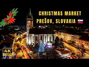 Christmas Market Slovakia 🇸🇰 – Prešov | 4K Walking Tour