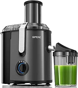 SIFENE 800W Centrifugal Juicer Machine, 3.2" Wide Feed Chute, High Juice Yield Extractor, Easy to Clean Stainless Steel Juice Maker for Fruits & Vegetables