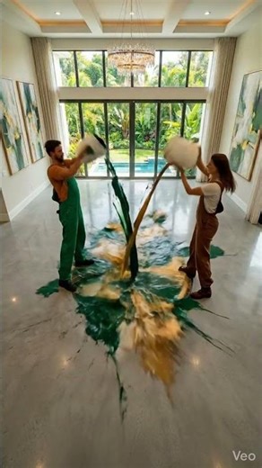 INSANE Marble Epoxy Floor With Embedded Aquarium 🐠✨ #shorts #epoxy #design