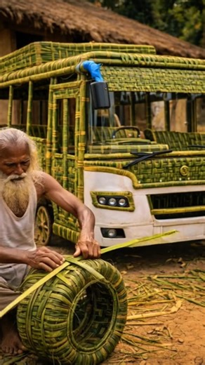 Amazing Bamboo 🫦Bus Making by Village Craftsman | Rural Creativity