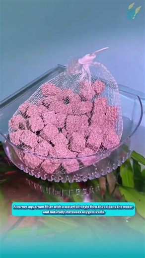 Waterfall-style corner filter for aquariums – filtration and natural oxygenation