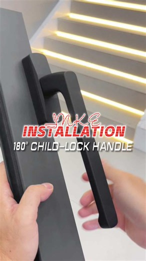 Installation Guide for 180 Degrees Child-lock Handle #hardware #doorsandwindows #aluminumwindows #handle #installation
