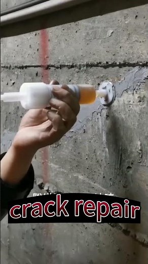 Using the Injection Repair Kit to Fix a Crack in a Basement Wall