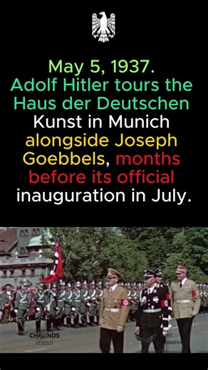 Hitler and Goebbels at the Haus der Deutschen Kunst, 1937