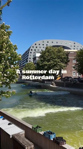 Rotterdam looks completely different in summer! 🏄🏻🏙️ #rotterdam #nederland #visitrotterdam