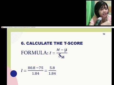 One-sample T-Test (Definition and Computation) Taglish (Tagalog/English)