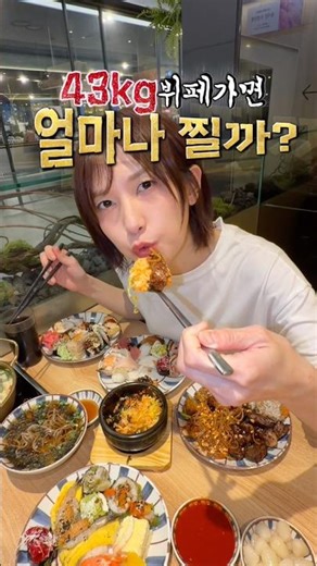 How many kilograms will I gain if I go to a buffet and weigh 43kg?