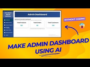 Making Admin Dashboard Using AI Without Coding || Admin Dashboard Backend Side