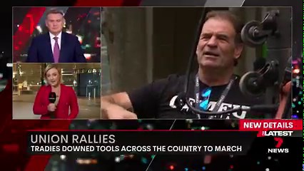 13K views · 19 reactions | There have been protests right across the country by the construction union. A rally in Brisbane really ramped up. www.7NEWS.com.au #7NEWS #TheLatest | 7NEWS Australia | Facebook