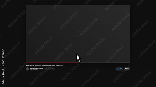 Computer cursor clicking button on video player interface