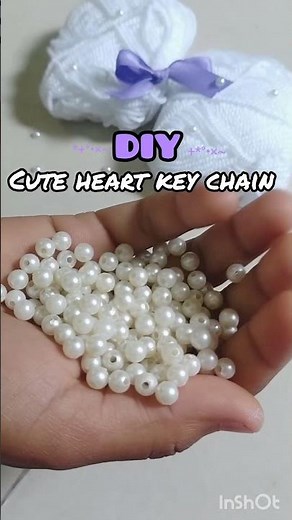 diy heart Key chain idea # easy craft idea for BTS Army # purple colour diy key chain # handmade diy