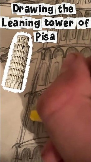 Drawing the leaning tower of Pisa🇮🇹 #art #drawing