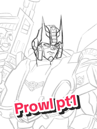 Prowl Drawing Timelapse - Transformers Art
