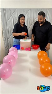 Pop the right colour to win! 🎈📦🔥 #321GO #BalloonBurst #CartonGame #Shorts #reels