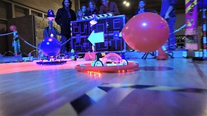 Balloons And Bubbles Make For Kid-Friendly Robot Deathmatch