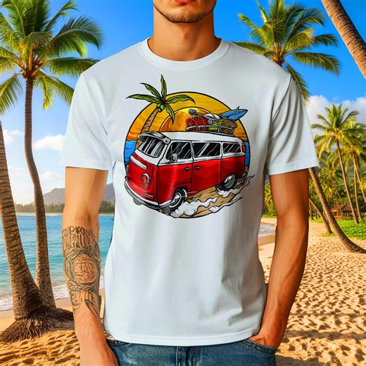 Summer Beach Themed Organic Cotton Shirt Graphic Shirt, Soft Well-fitting Design That Inspires and Motivates, Perfect for Most Occasions. - Etsy