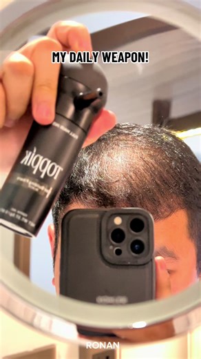 My daily weapon! Boost your confidence every day with Toppik Building Hair Fibers! #fyp #hair #hairproblems #toppik #toppikhair #toppikfibers #hairstyle #haircare #hairtransformation #trending #trendingvideo #ronan