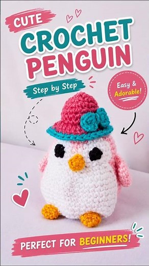 Crochet Penguin🐧. #crochet #diy #tutorial #handmade #penguin