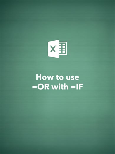 This Excel tutorial shows you how to combine the =OR function with =IF for dynamic and powerful results! #exceltips #dataanalytics #businessgrowth #analytics #spreadsheet #corporatelife #financetips #worksmarternotharder