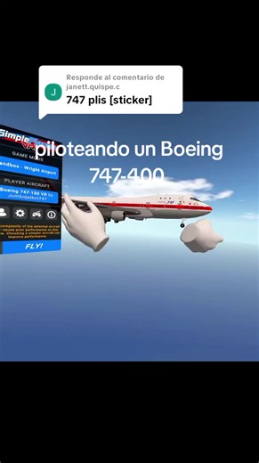 Piloteando un Boeing 747-400 en Roblox
