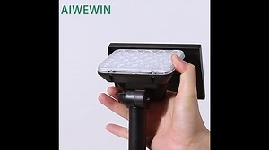 Solar Led Spotlight Waterproof Adjustable Wall Lamps, Outside Solar Lights Auto On/Off for Landscaping Yard Garden Patio (1 Pack)