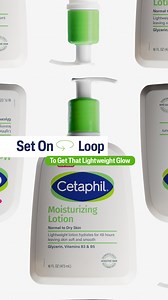 Cetaphil Moisturizing Lotion provides 48-hour hydration set on a loop. Protect your skin barrier and replenish your moisture levels, morning and night. #sensitiveskin #skincareroutine #Cetaphil | Cetaphil