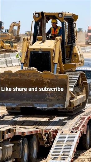 Dozer loading on trailer 2