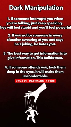 Dark Manipulation Signs | Protect Your Mind #darkpsychology #foryou #motivation #mindset